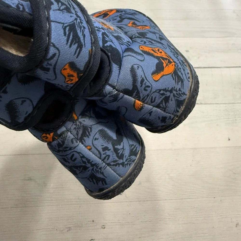 BOGS baby boys blue‎ orange dinosaur boots little kids size 9